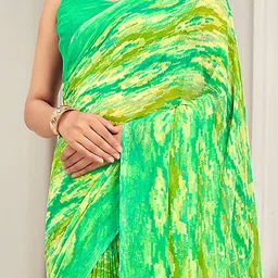 Anouk Rustic Pure Georgette Dabu Saree image 2