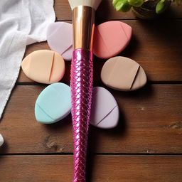 CHRONEX Set Of 7 Finger Mini Eye Puff With Face Brush-13
