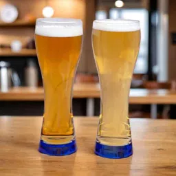 borotech Beer Pilsner Glass - Set of 2 (400ml) | Tall Transparent Borosilicate Glass-picture-10