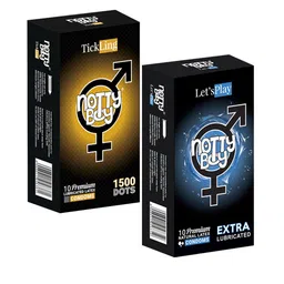noTTy Boy Set of Hard Core & Bigg Bang Lubricated Latex Condoms - 10 pcs Each-19
