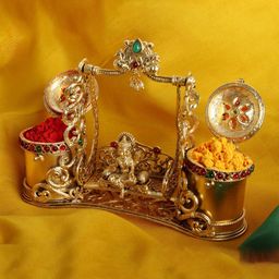 Exotic India Textured Pooja Sidnoor Box-image-48