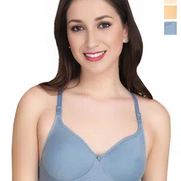Liigne Pack Of 3 Solid Full Coverage Lightly Padded Bra-picture-18