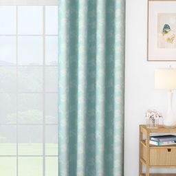 Story@home Turquoise Blue & White Floral Room Darkening Door Curtain-image-86