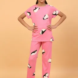 Ninos Dreams Girls Printed Night suit-picture-44
