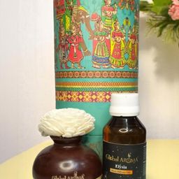GLOBAL AROMA Elysia Fragracne Ethenic Flower Pot Reed Diffuser Set image 2