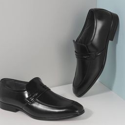 Mochi Men Leather Slip On Formal Loafers Shoes-image-92