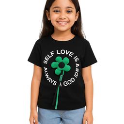 POP STREET KIDS Girls Typography Printed Round Neck Top With Shorts-image-99
