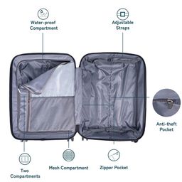 ZOUK Indus Lattice Green Amorah Trolley Bag (Cabin) image 2
