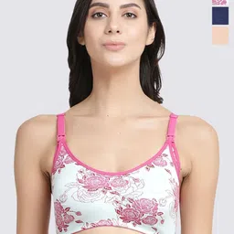 Inner Sense Organic Cotton Antimicrobial Women Feeding Bra Pack of 3-picture-29