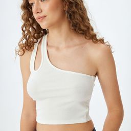 Koton One Shoulder Cotton Crop Top-picture-12