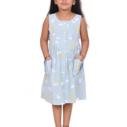 Cloth Bites Print A-Line Dress-image-74