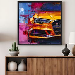 999Store Yellow & Pink Canvas Wall Art-picture-0