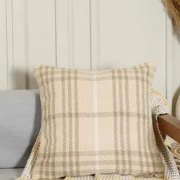 SASHAA WORLD Beige & White Geometric Square Cushion Covers-picture-20