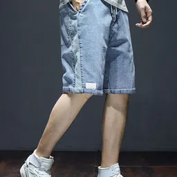 StyleCast Men Washed Regular Fit Mid-Rise Denim Shorts-picture-18