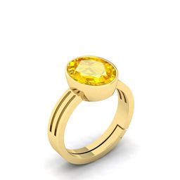 RRVGEM Yellow Sapphire Ring Pukhraj Finger Ring-29