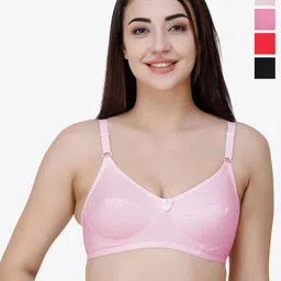 College Girl Wcg1303 omen Pack Of 4 Full Coverage Non Padded Non-Wired Cotton Everyday Bra-image-70