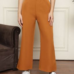 JAKANARY Women Relaxed Easy Wash Trousers-image-60