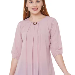 G0-4 IT Women Embellished Puff Sleeve Georgette Top-picture-5