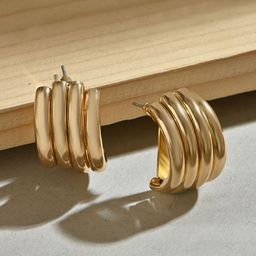 ToniQ Contemporary Hoop Earrings-32