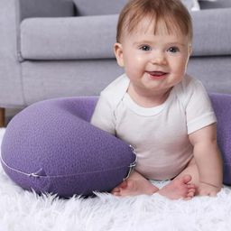 Pum Pum Purple Fibre Filled Faux Velvet Ultra Soft Baby Pillow-image-67