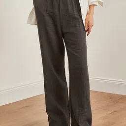Olalook Women High-Rise Trousers-image-11