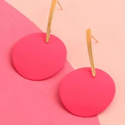 DressBerry Gold-Plated Contemporary Shaped Drop Earrings-35