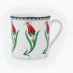 Fabindia Decaled Avasa 2 Pieces White & Green Floral Printed Ceramic Mug-12