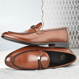House of Pataudi Men Formal Loafer Shoes-picture-0