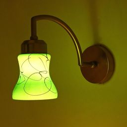 1ST TIME Green & Black Printed Glass Traditional Cylinder Wall Lamps Wall Lamps-picture-10