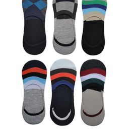 VOICI Unisex Kids Pack Of 6 Multicolored Cotton Colourblocked Shoe Liner Socks-image-140