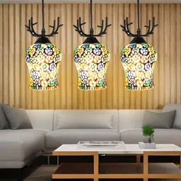 KINIS Black & White Printed Abstract Shaped Quirky Ceiling Lamp image 2