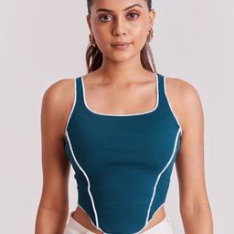 The Cloth Crow Women Ribbed Cotton Tank Crop Top-image-99