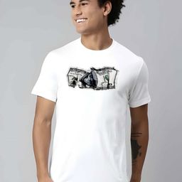 KAIDO Men Graphic Printed Round Neck Cotton T-shirt-picture-29