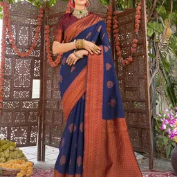 Shriyangan Woven Design Zari Pure Silk Kanjeevaram Saree-image-67