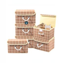 Aura Brown Set of 6 Reusable Drawer Organiser Organisers-10