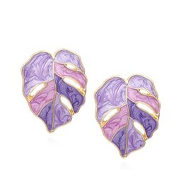 Yellow Chimes Contemporary Leaf Shaped Studs-image-76