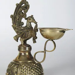 Exotic India Superfine Attractive Peacock Lamp-39