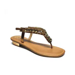 VANSON SHOES Women Embellished T-Strap Flats-image-40
