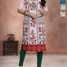 Anouk Rustic Pack Of 4 Women Ethnic Motifs Printed Straight Kurta-image-30