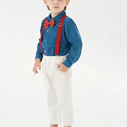 JC SPARKLE Boys Long Sleeves Shirt With Trouser & Suspenders-picture-40