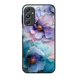 QRIOH Enchanted Floral Printed Lightweight Silicone Samsung Galaxy M34 5G Glass Back Case-image-48
