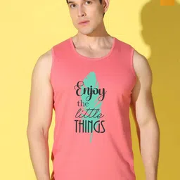 WOOSTRO Pack Of 2 Printed Combed Cotton Gym Vests VWS26(ENJOY PEACH)(PLAIN MUSTARD)-image-76