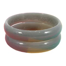 ZULKA Set of 2 Plain Glass Bangles Kada | Fancy Glass Bangles-picture-34