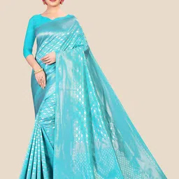 Bigben textile Ethnic Motifs Zari Banarasi Saree-image-88