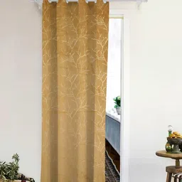 THE CONVERSION Beige Room Darkening Long Door Curtain-image-3