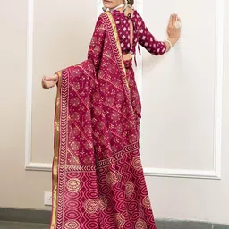 LeeliPeeri Designer Zari Bagru Saree image 2