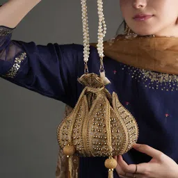 Anouk Embellished Potli Clutch-78