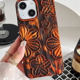 Luxury Kase Floral Printed iPhone 15 Plus Back Case Mobile Accessories-33