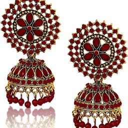 Airtick Gold-Plated Metal Jhumkas Earrings-image-98