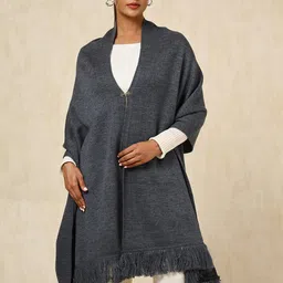 Soch Women Ethnic Motifs Woven Design Acrylic Shawl-image-70